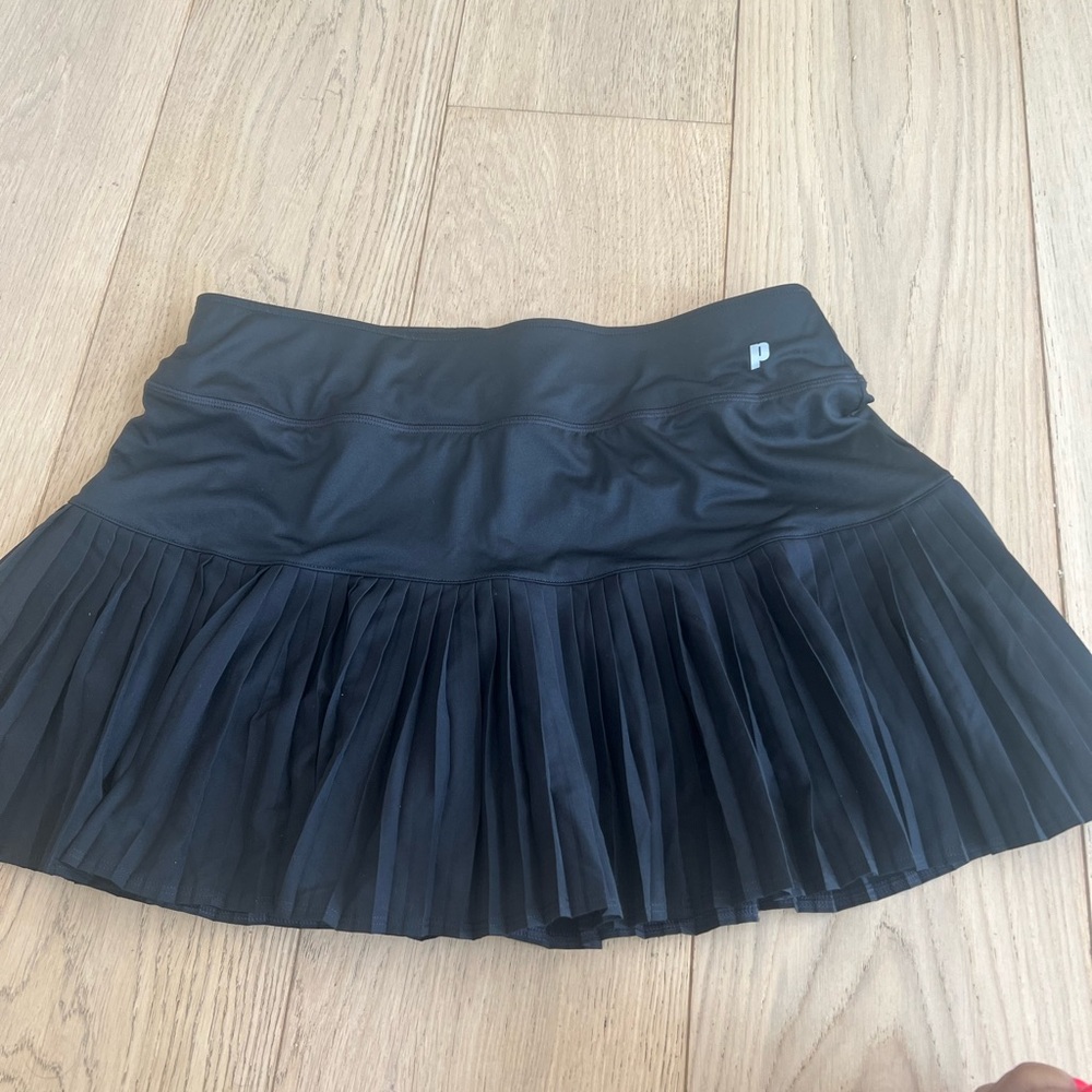 Black drop waste pleated Prince tennis skirt